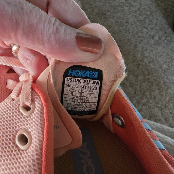 Hoka Pink and Blue Running Shoes - Picture 3 of 4